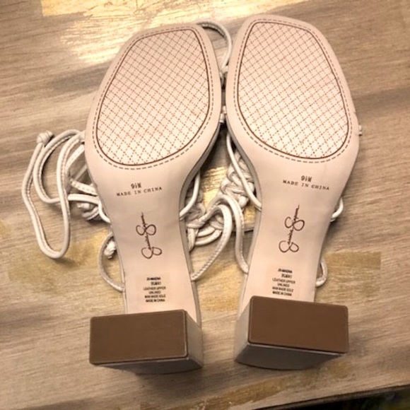 New JESSICA SIMPSON Maena Lace-up Strappy Leather High Heel Sandal SZ 9.5 - Picture 8 of 8